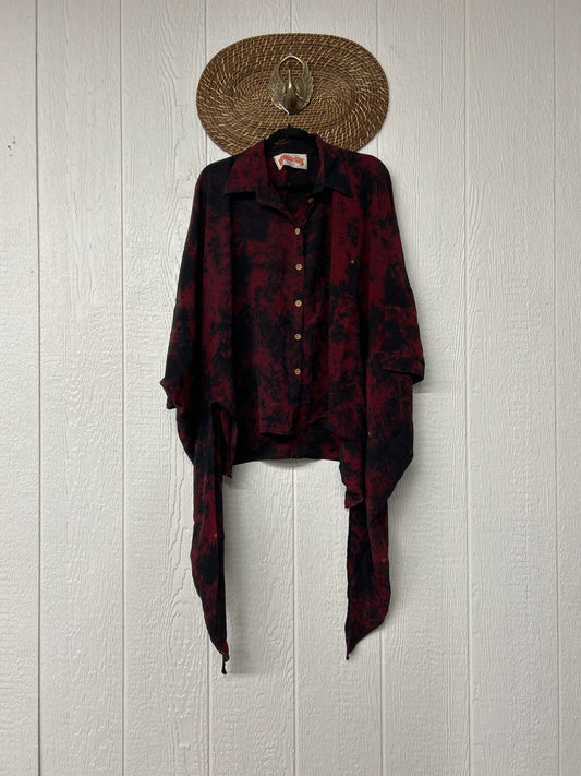 Crepe Sari Summer Nirvana Button Down 0626 179