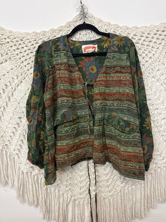 Crepe Sari Daisy Blouse L0926 001
