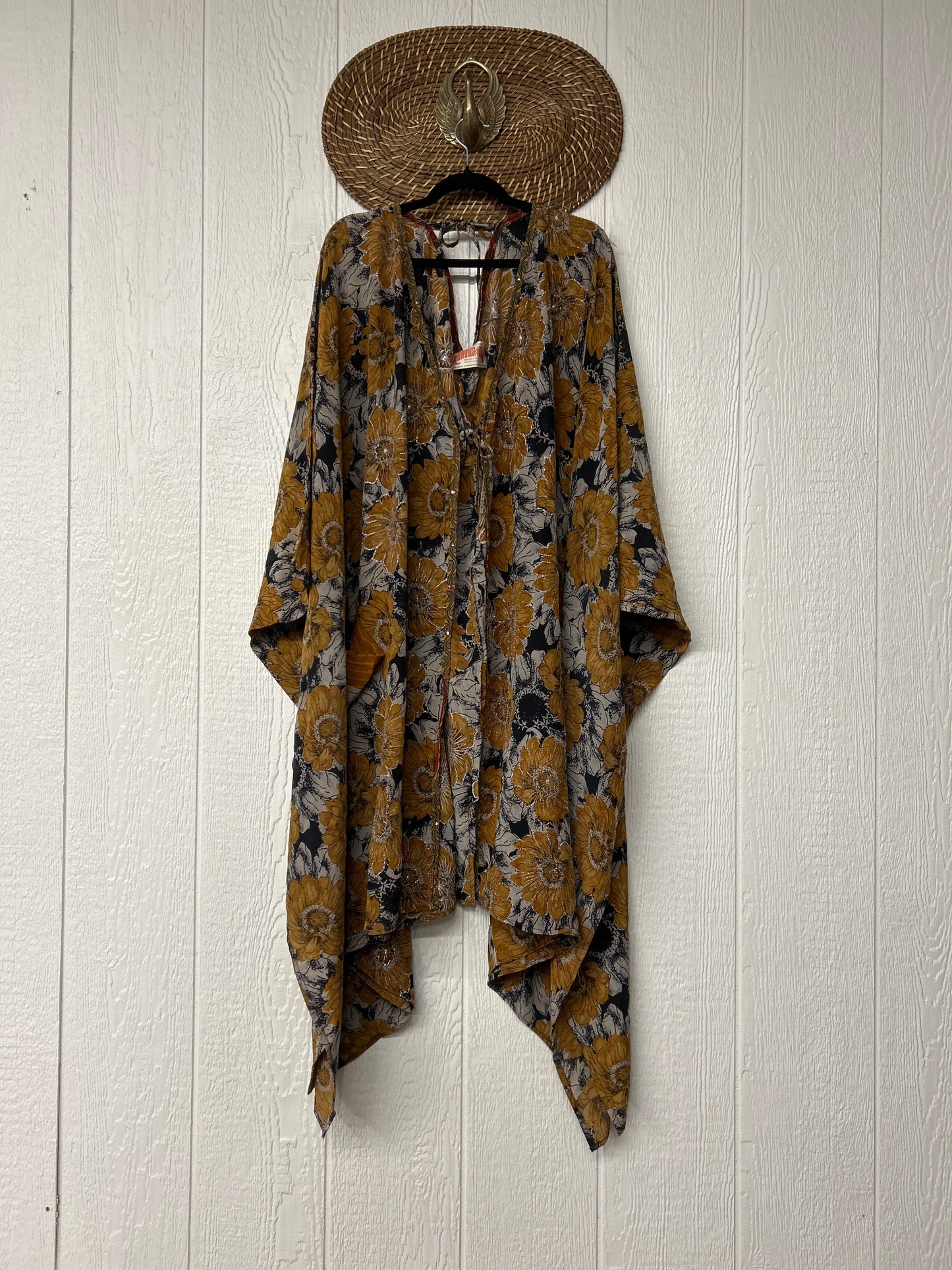 Crepe Sari Orchid Kimono 0626 007