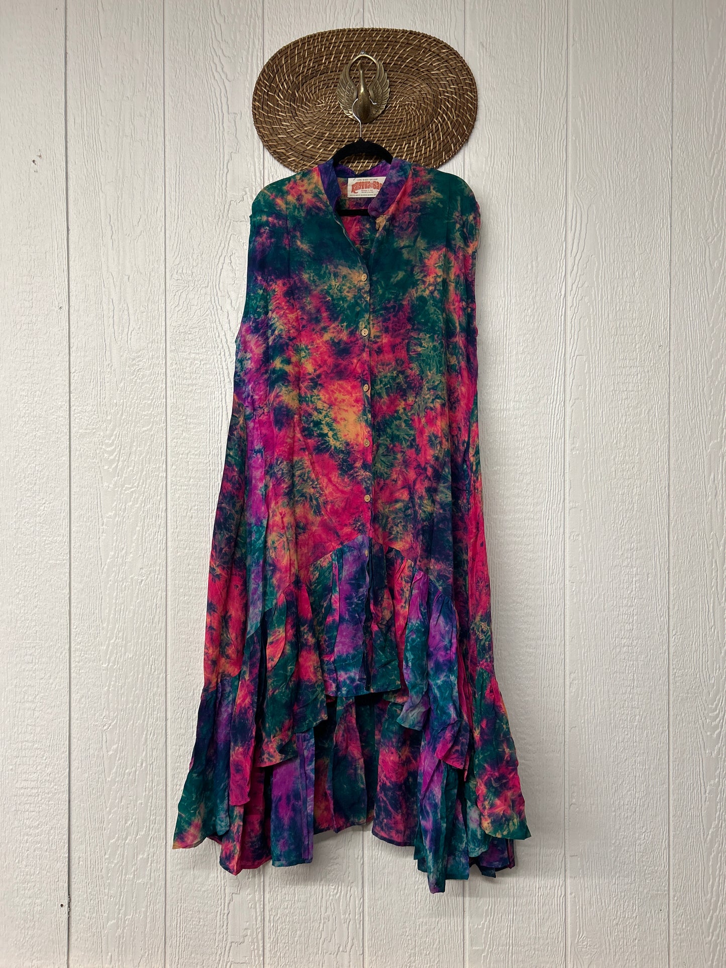 Crepe Sari Summer Dahlia Duster 0726 030