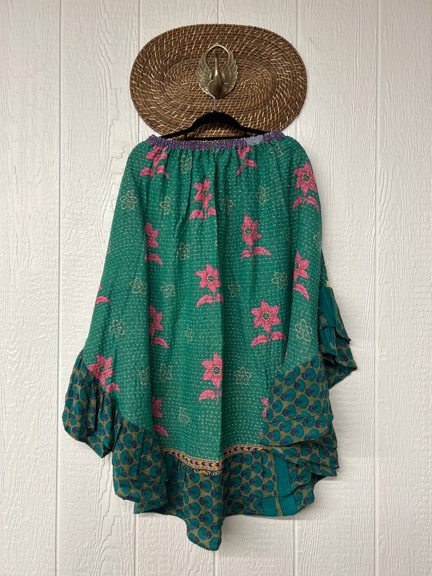 Pareo Kantha Wild Rose Skirt 0426 077