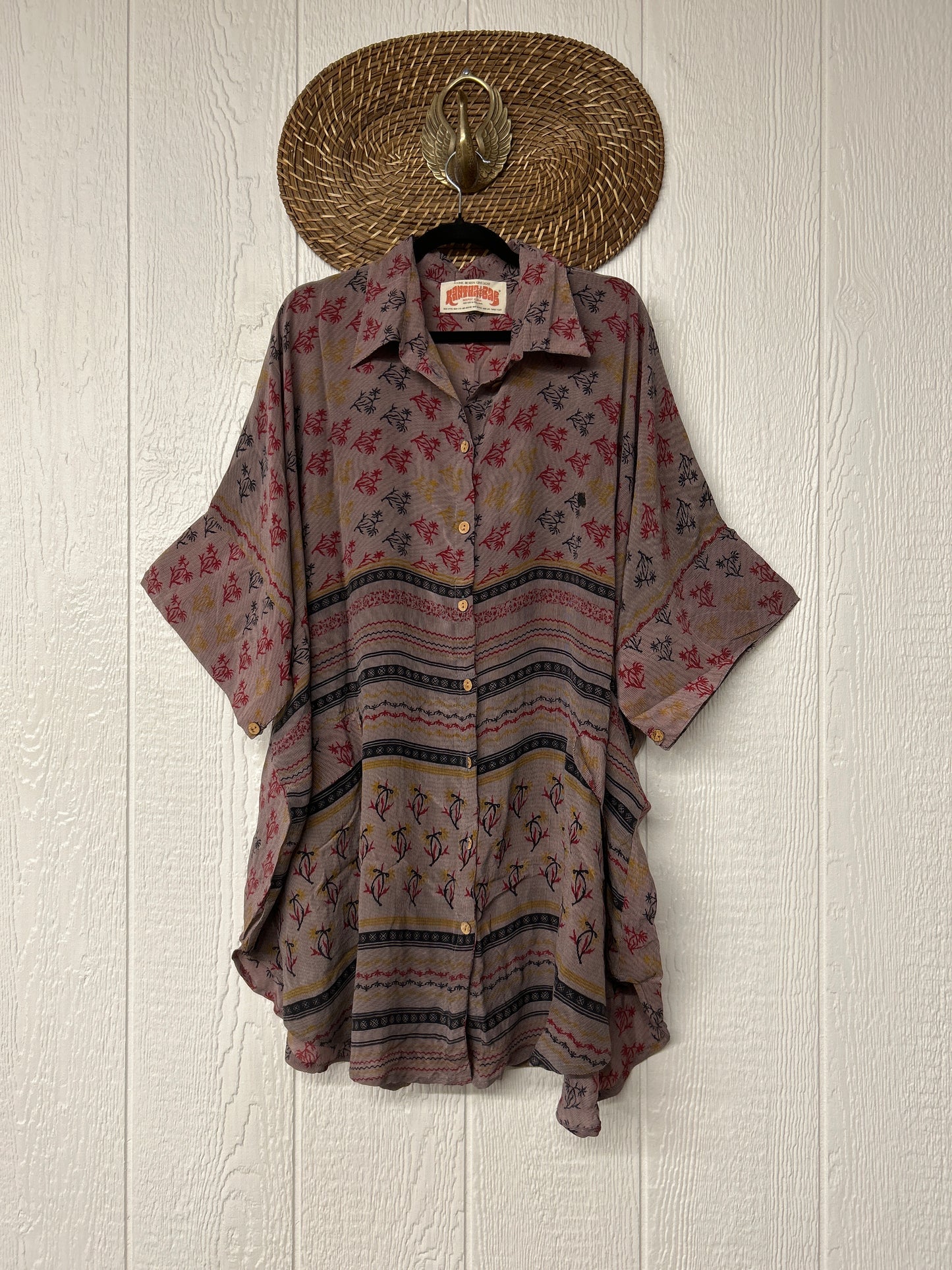 Crepe Sari Free To Be Button Down 0626 054