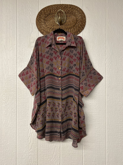 Crepe Sari Free To Be Button Down 0626 054