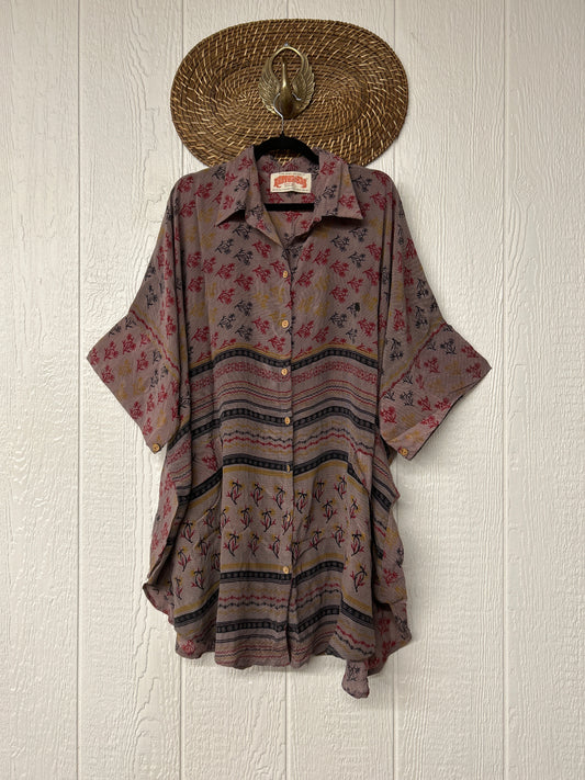 Crepe Sari Free To Be Button Down 0626 054