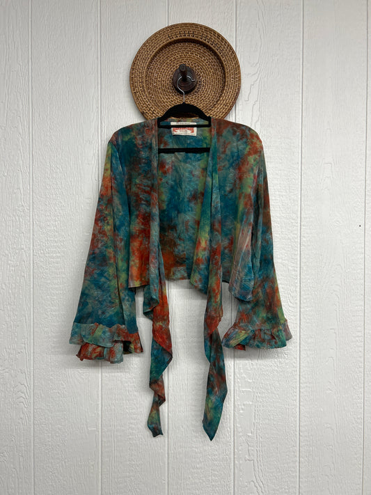 Crepe Sari Zeppelin Crop Shrug 0426 092