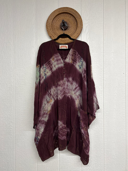 Aura Edit Crepe Sari Gaia Split Tunic 0726 016