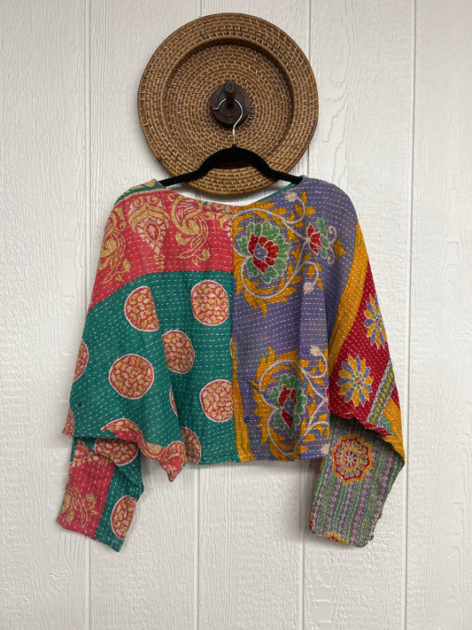 Pareo Kantha In Bloom Cropped Pullover 0326 087