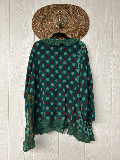 Crepe Sari Ruffle Daisy Blouse 0526 015