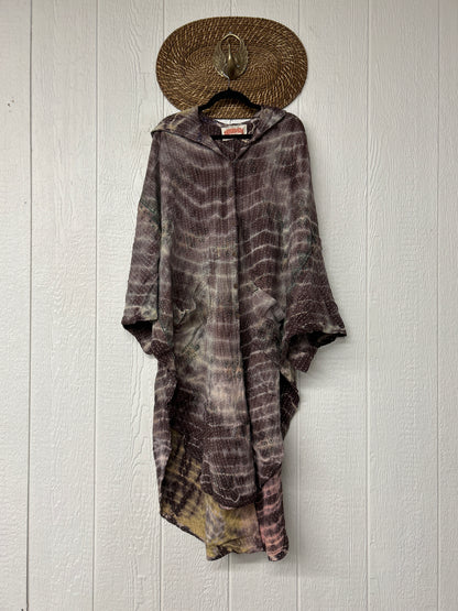 Aura Edit Pareo Kantha Poetic Hoodie Maxi 0726 005