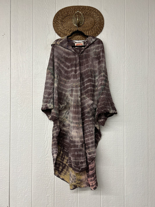 Aura Edit Pareo Kantha Poetic Hoodie Maxi 0726 005