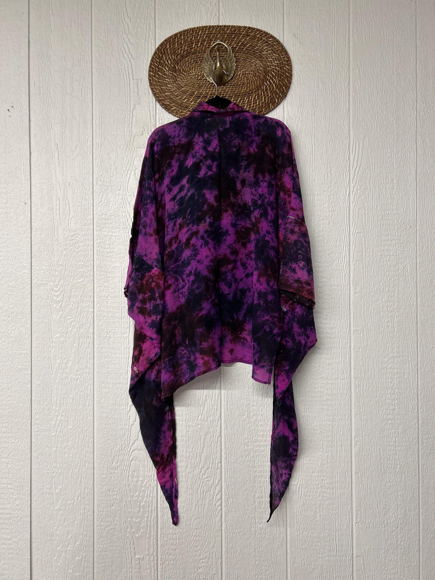 RETAIL Crepe Sari Summer Nirvana Button Down 0626 042