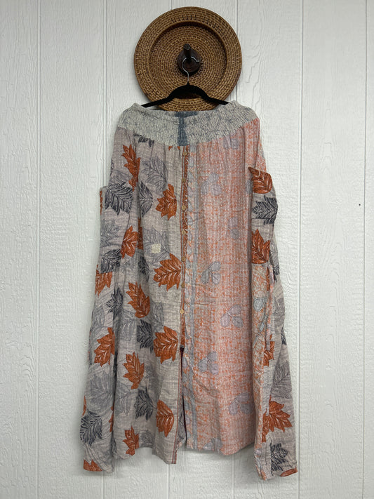 Pareo Kantha Butterfly Cargo Skirt 0426 266