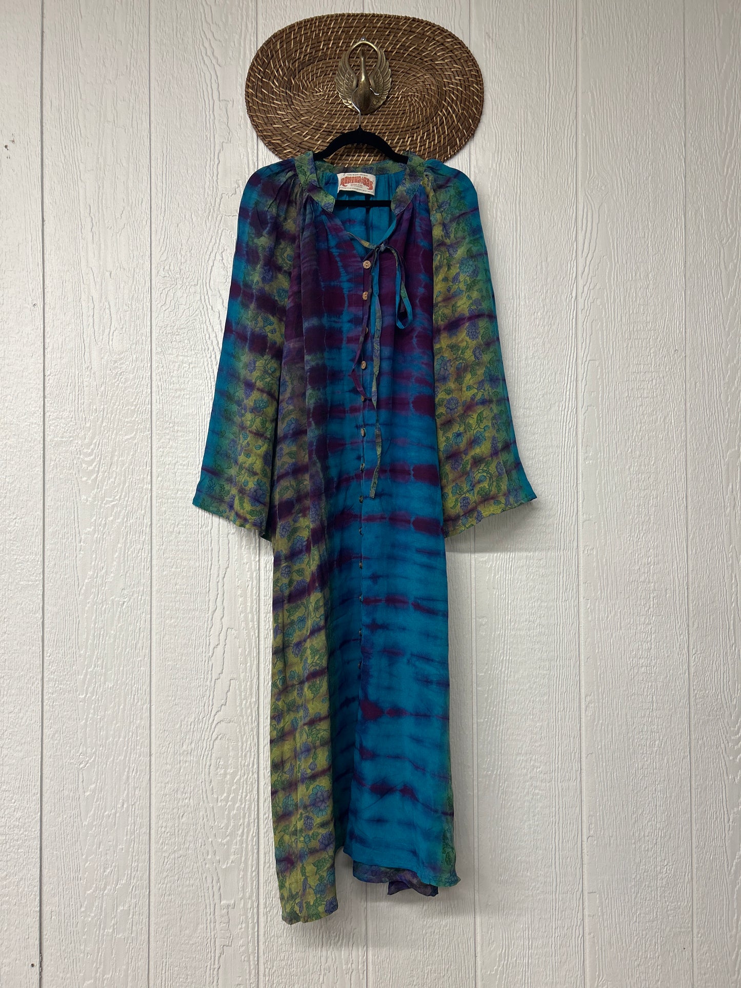 Crepe Sari Woodstock Duster Dress 0226 084