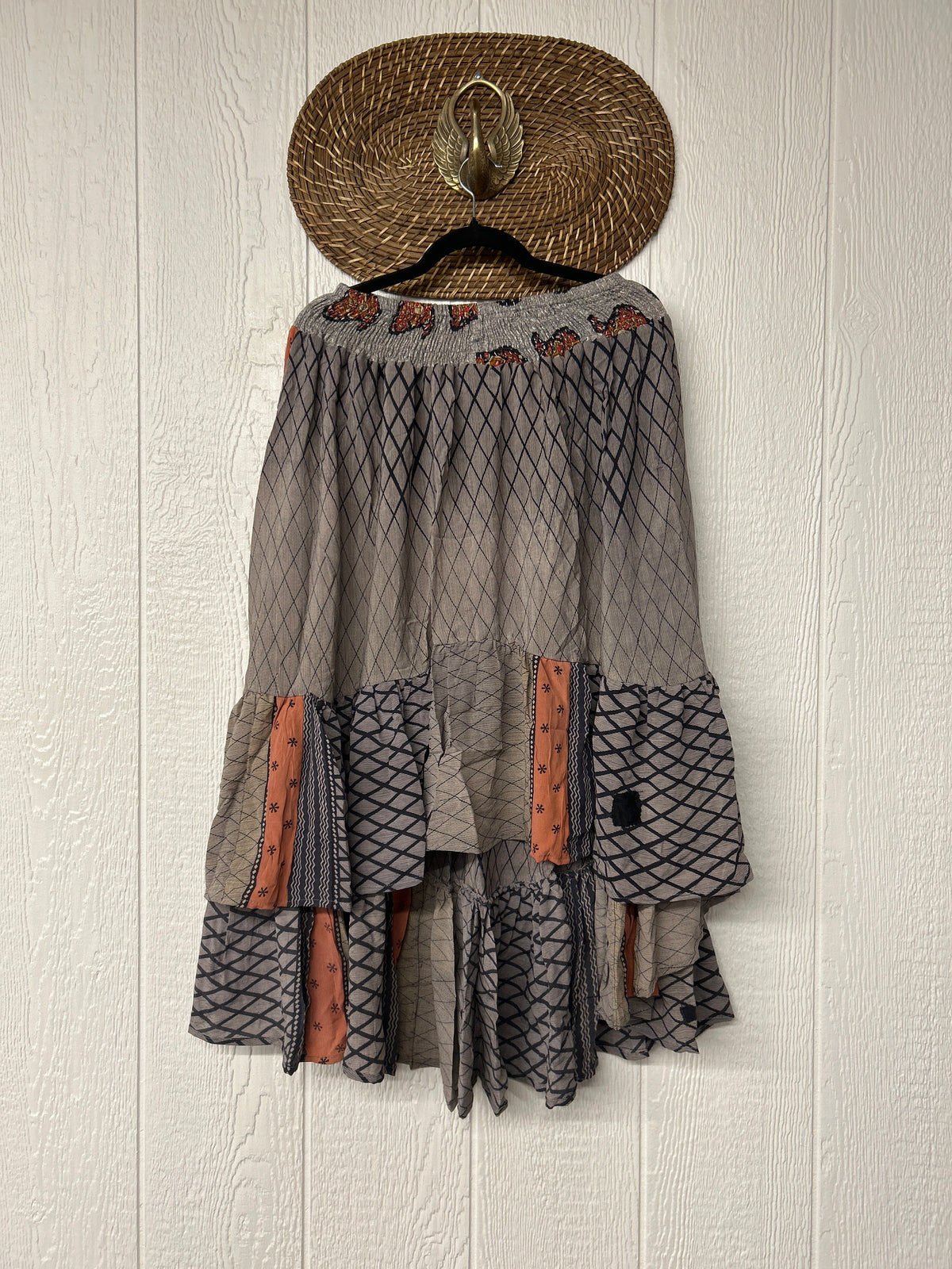 Crepe Sari Dahlia Skirt 1026 044