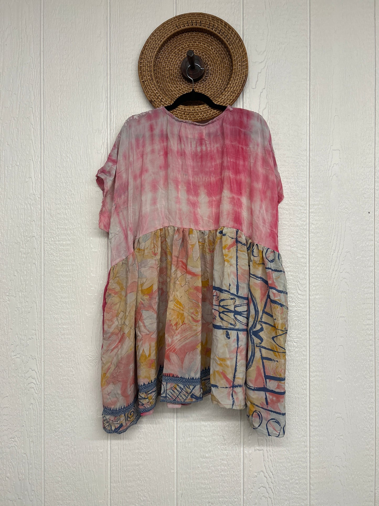 Crepe Sari Daydreamer Button Down Mini  0726 002