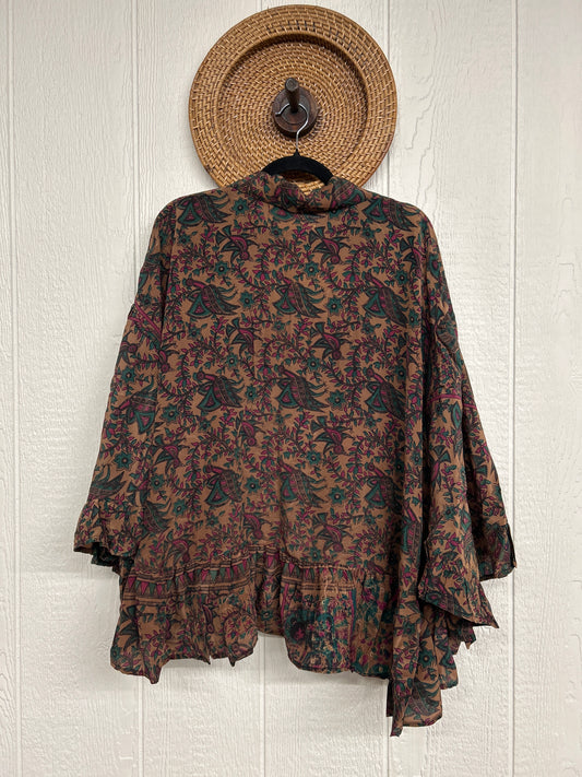 Crepe Sari Wild Rose Top 1225 052