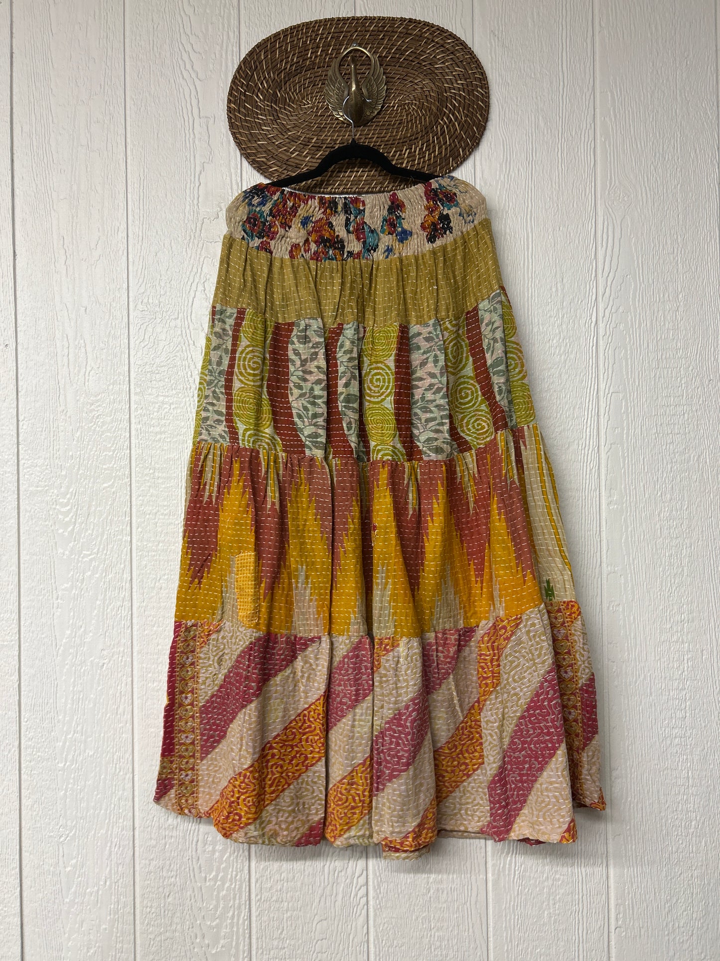 Pareo Kantha Lotus Maxi Skirt 0826 214