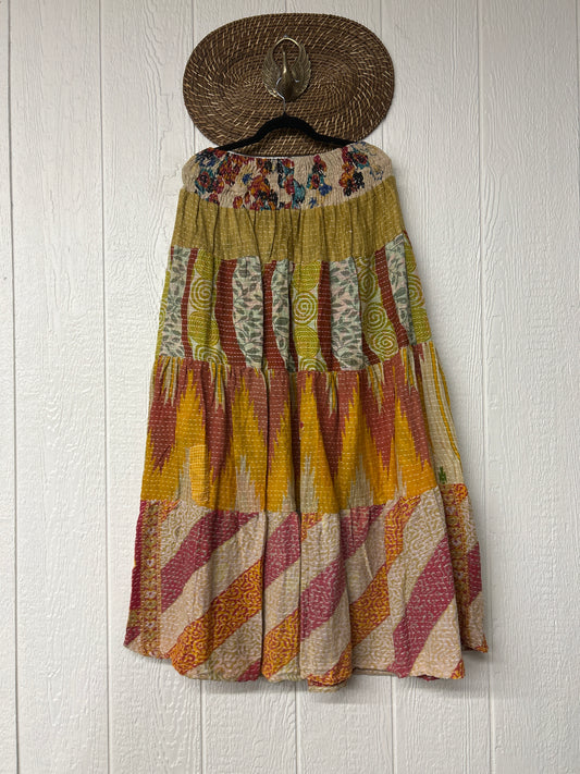 Pareo Kantha Lotus Maxi Skirt 0826 214