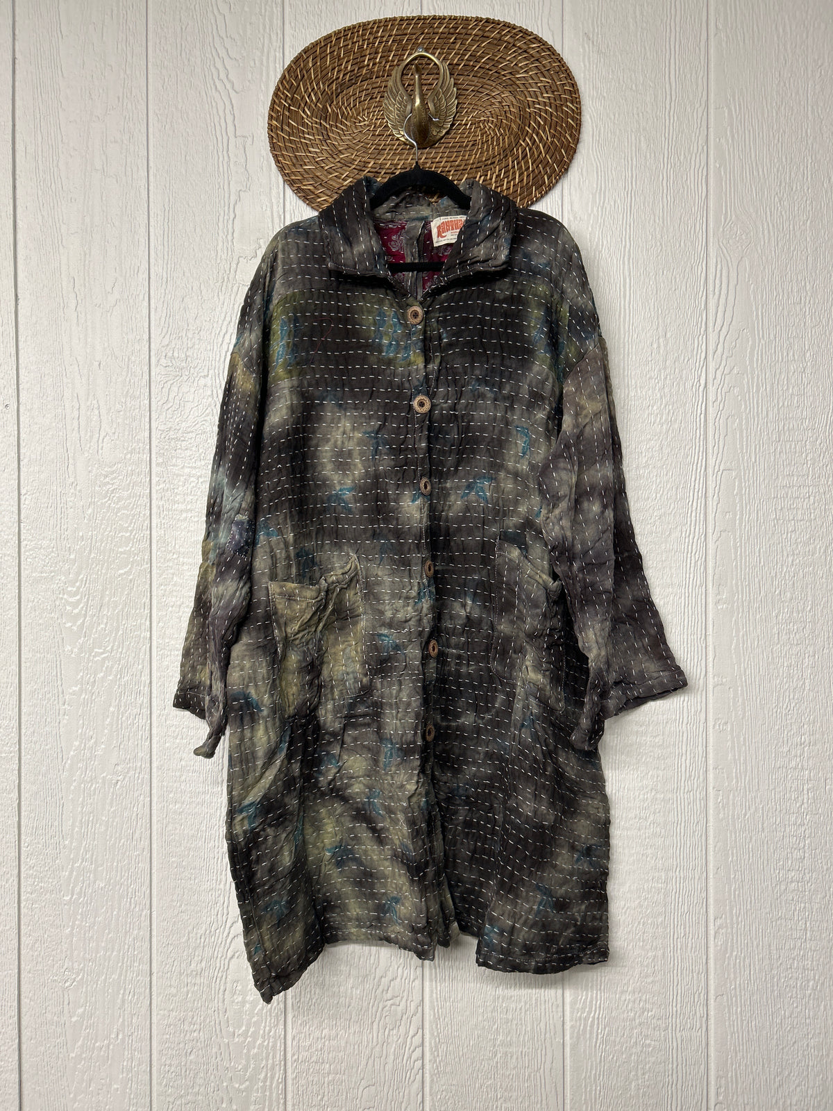 Aura Edit Koverlet Button Down Trench Coat 1026 021