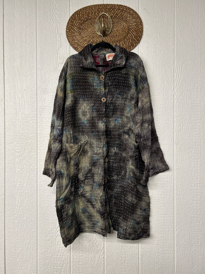 Aura Edit Koverlet Button Down Trench Coat 1026 021