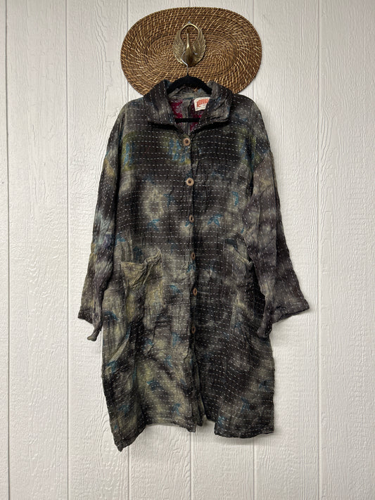 Aura Edit Koverlet Button Down Trench Coat 1026 021