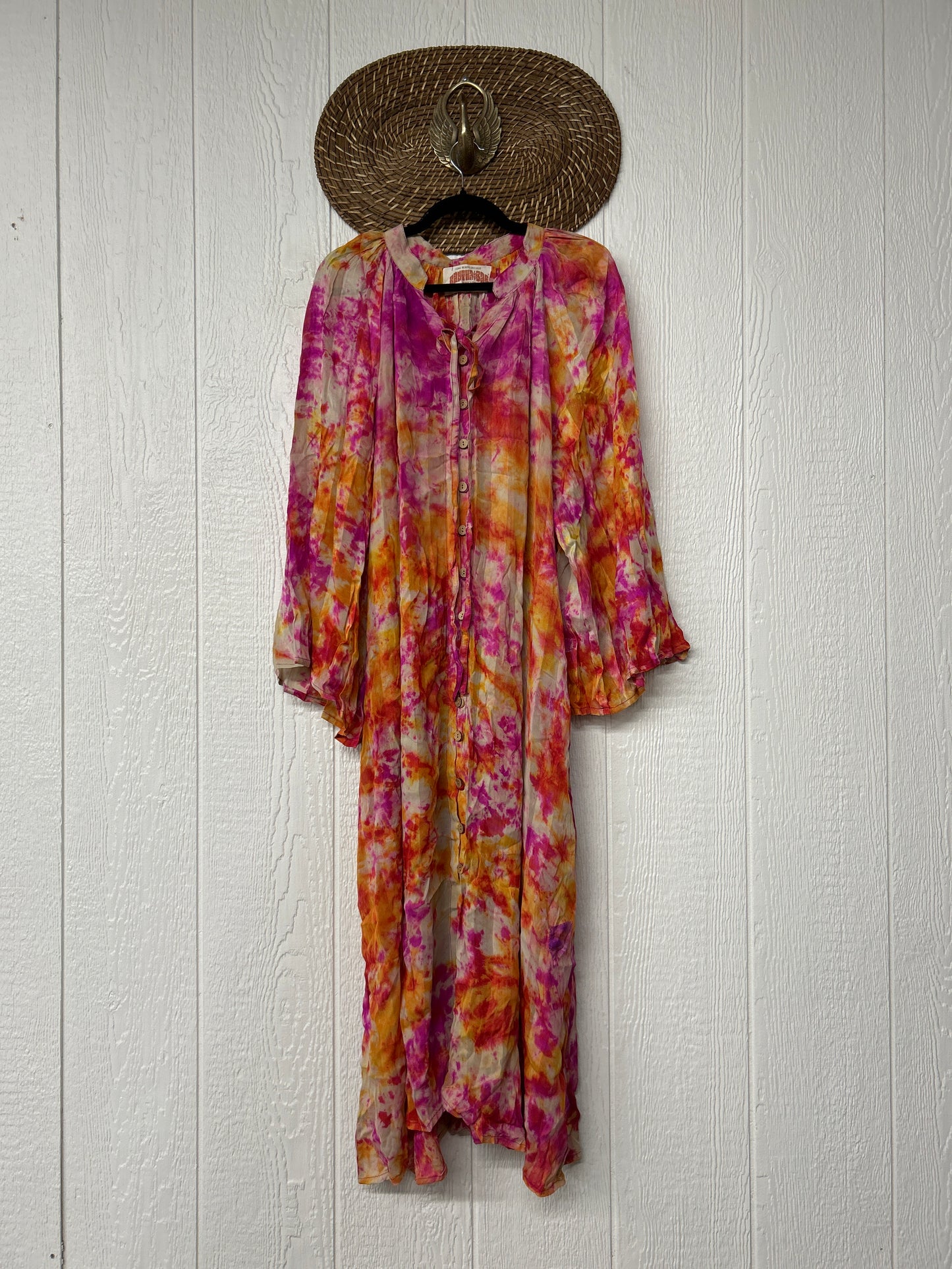 Crepe Sari Woodstock Duster Dress 0526 005