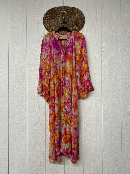 Crepe Sari Woodstock Duster Dress 0526 005