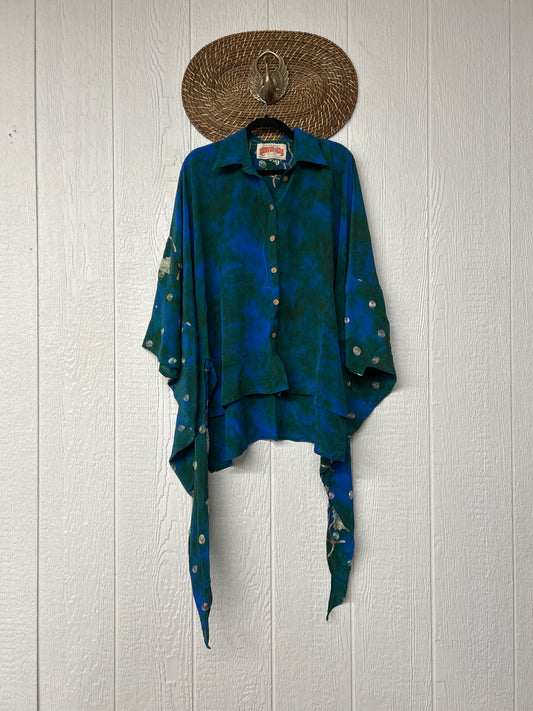 Crepe Sari Summer Nirvana Button Down 0626 038