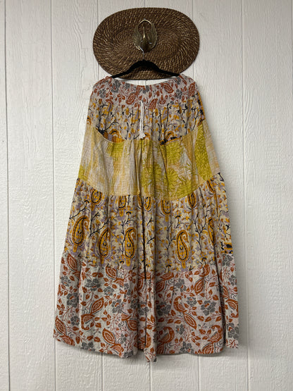 Pareo Kantha Lotus Maxi Skirt 0826 125