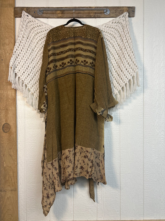 Crepe Sari Flourish Wrap Dress 0426 201