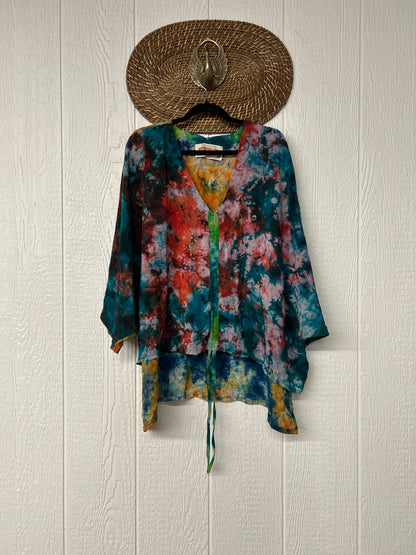 Crepe Sari Hi Lo Butterfly Top 0726 227