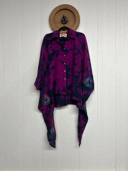 Crepe Sari Summer Nirvana Button Down 0626 270