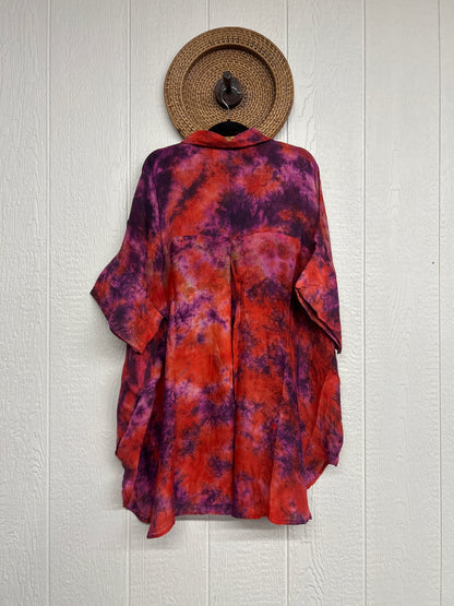 Crepe Sari Free To Be Button Down 0626 177