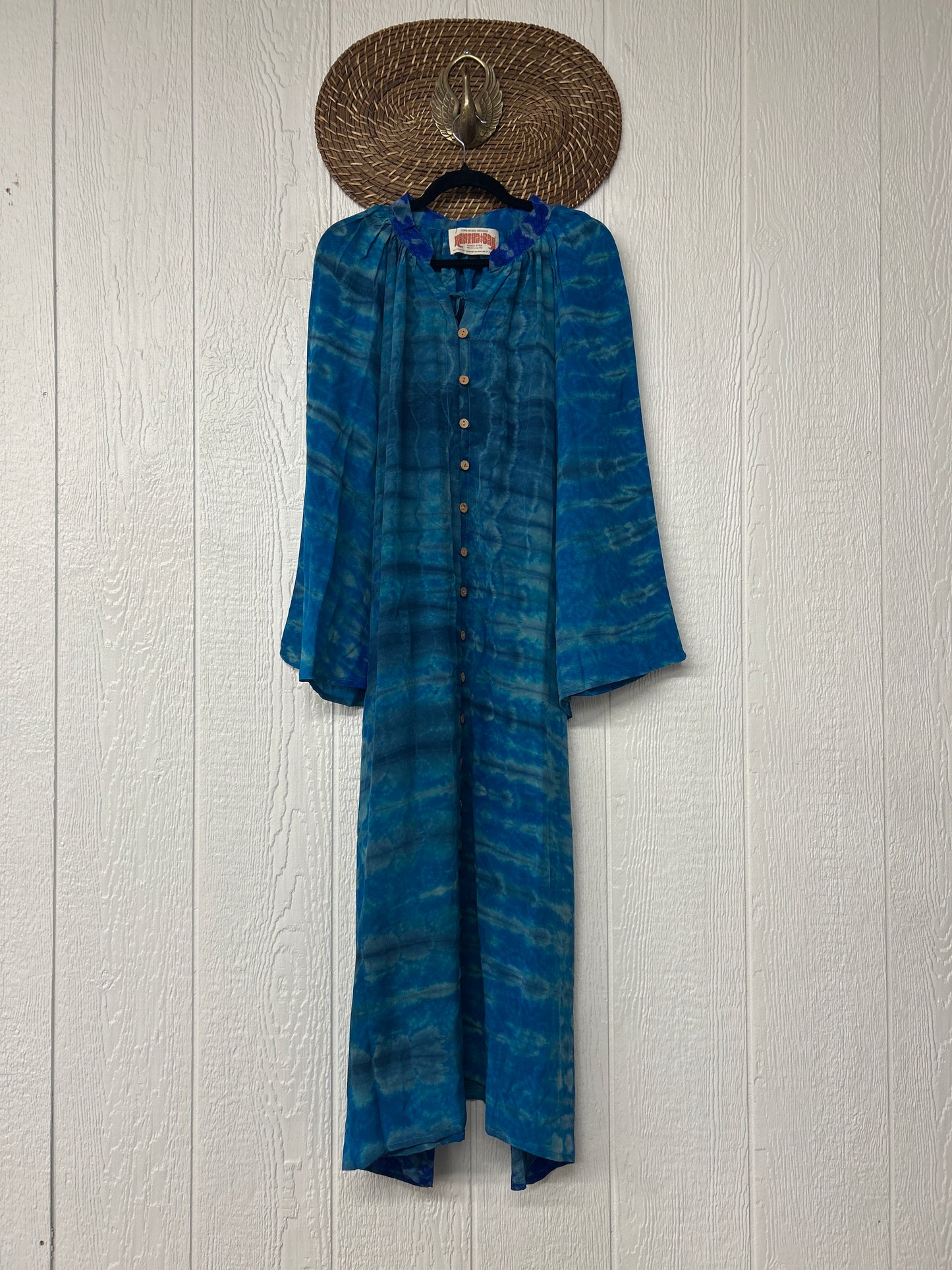 Crepe Sari Woodstock Duster Dress 0226 085