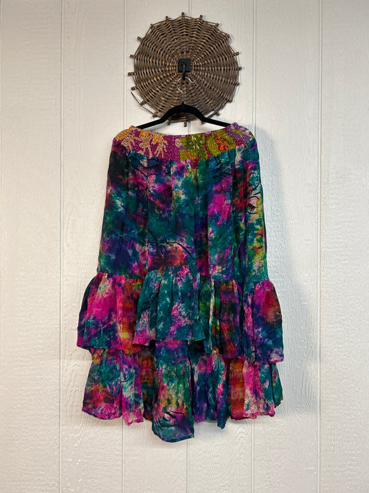 Crepe Sari Dahlia Skirt 1026 195