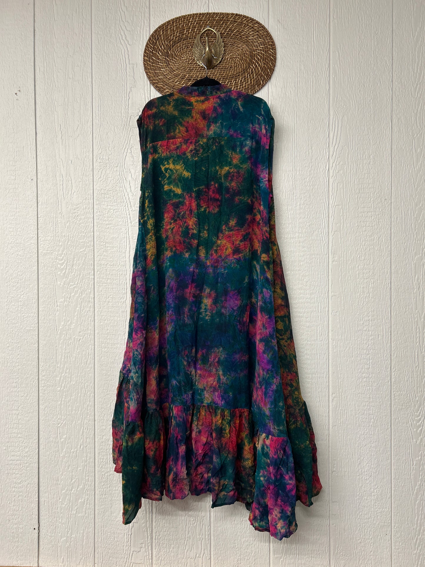 Crepe Sari Summer Dahlia Duster 0726 131