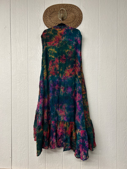 Crepe Sari Summer Dahlia Duster 0726 131