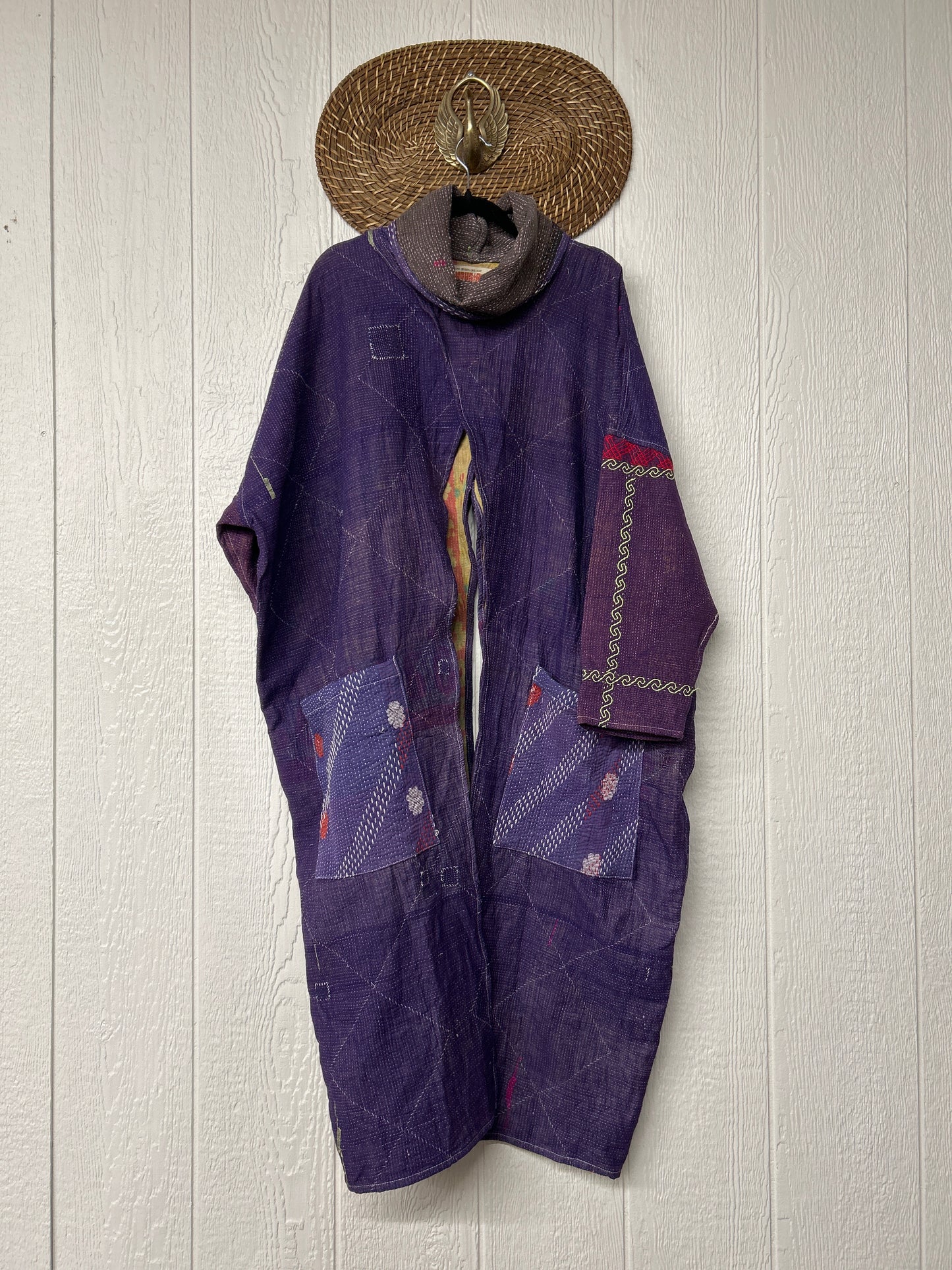 Fine Kantha Cowl Split Pullover 1225 084