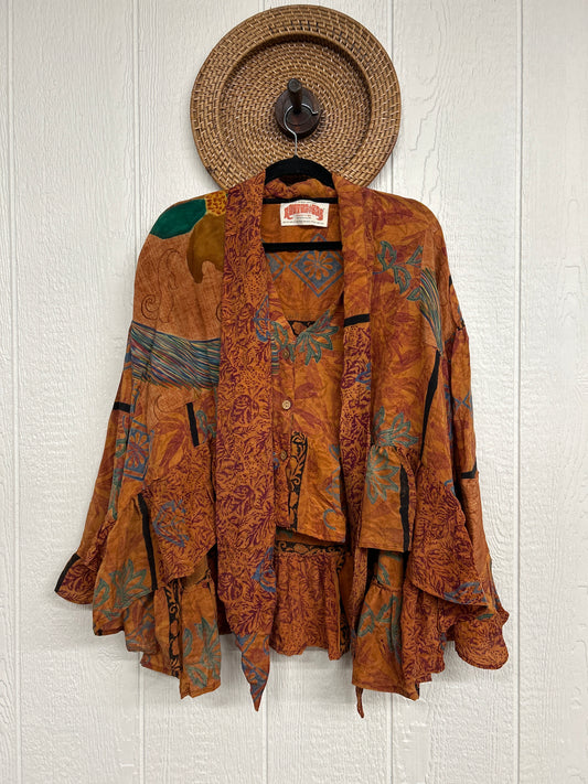 Crepe Sari Wild Rose Top 1225 044