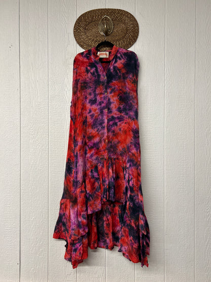 Crepe Sari Summer Dahlia Duster 0726 062