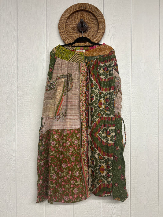 Pareo Kantha Butterfly Cargo Skirt 0426 221