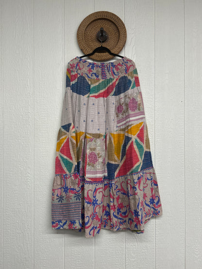 Pareo Kantha Lotus Maxi Skirt 0826 234