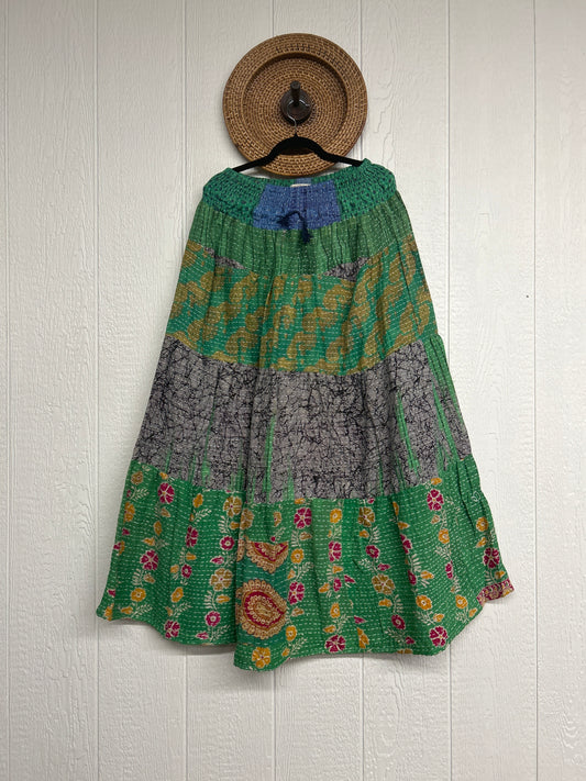 Pareo Kantha Lotus Maxi Skirt 0826 237