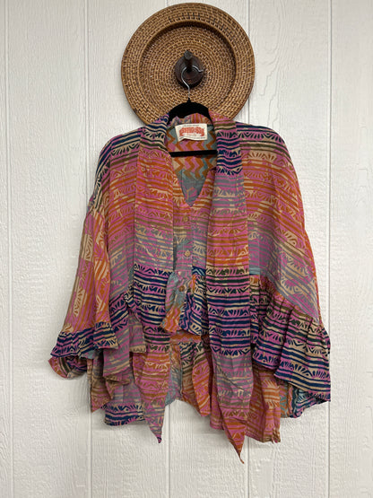 Crepe Sari Wild Rose Top 1225 009