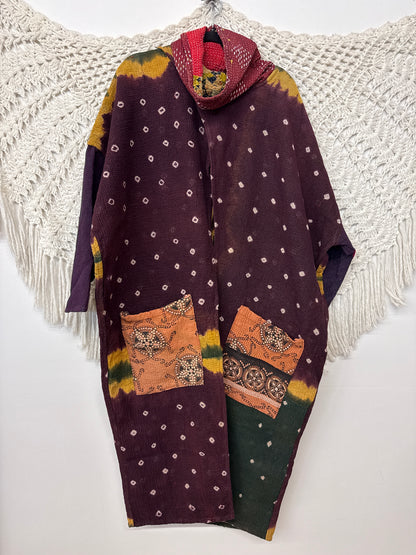Fine Kantha Cowl Split Pullover L0926 001