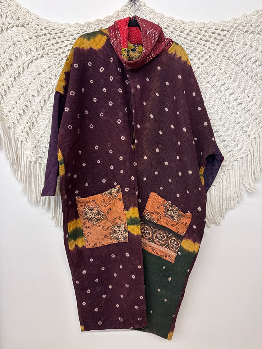 Fine Kantha Cowl Split Pullover L0926 001