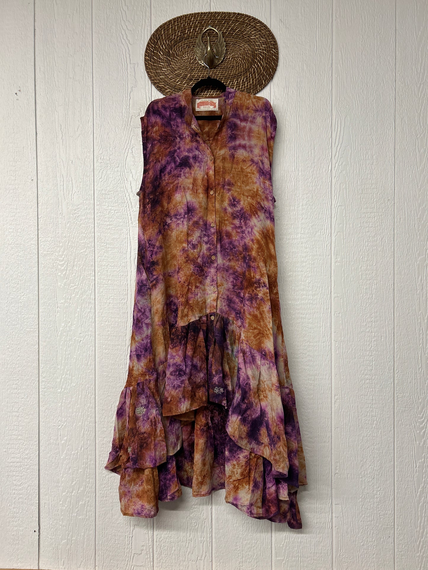 Crepe Sari Summer Dahlia Duster 0726 114