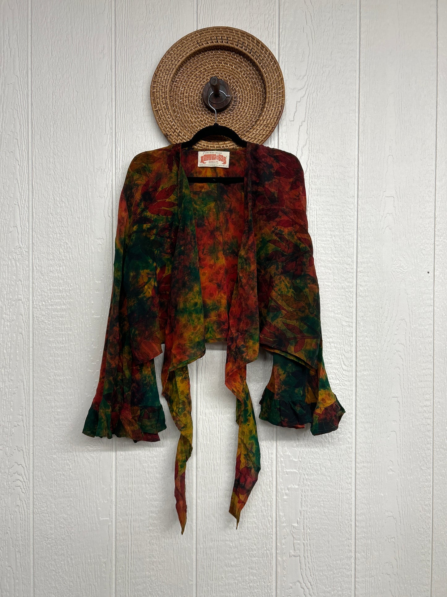 Crepe Sari Zeppelin Crop Shrug 0426 256