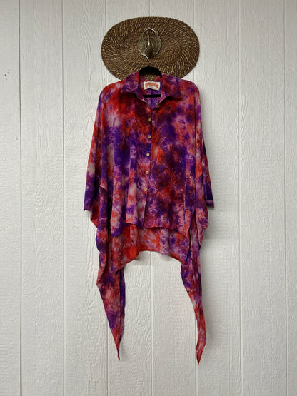Crepe Sari Summer Nirvana Button Down 0626 098