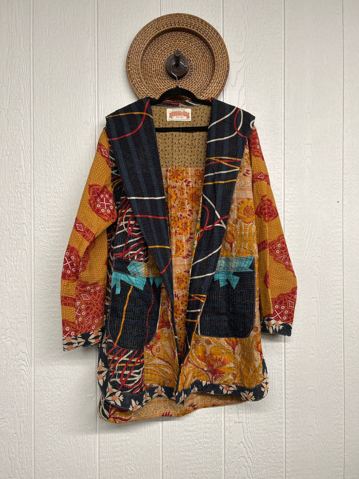 Fine Kantha Drifter Coat 1026 014